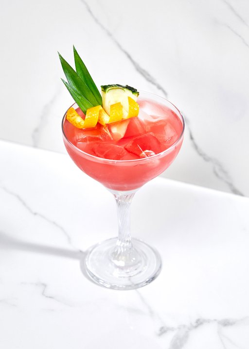A photo of a Pineapple Breeze cocktail
