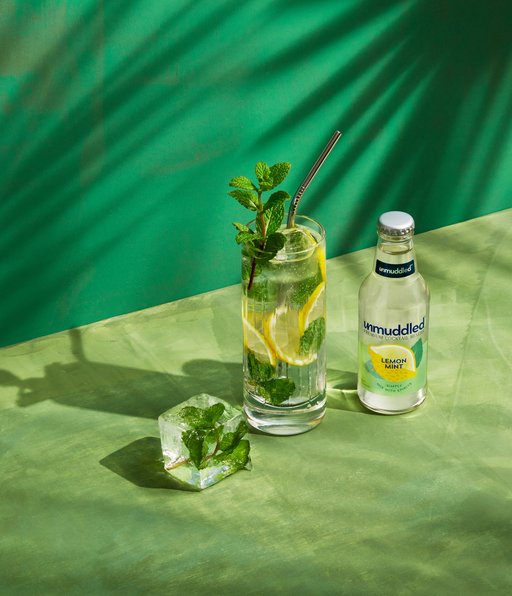 A stylized photo of Lemon Mint Mixer